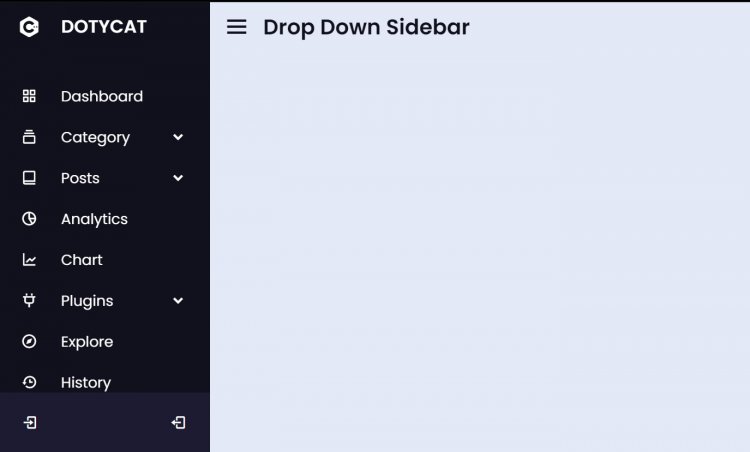 Cara Buat Menu Dropdown Sidebar Menggunakan HTML CSS & JavaScript