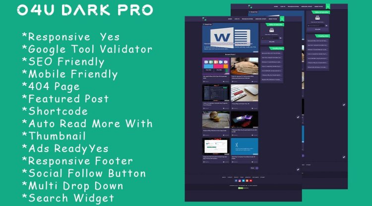 O4U Dark Pro Responsive Template O4U Dark Pro Responsive Template