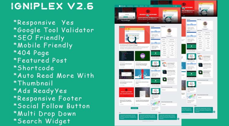 Igniplex V2.6 Premium Blogger Template Unlimited Domain Igniplex V2.6 Premium Blogger Template Unlimited Domain